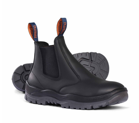 MONGREL 240020 Elastic Sided Safety Boot - BLACK - Workin' Gear
