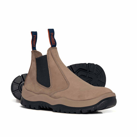 MONGREL 240060 Elastic Sided Safety Boot - Stone - Workin' Gear