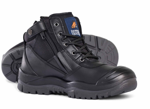 MONGREL 461020 Zipsider with Scuff Cap - Black - Workin' Gear