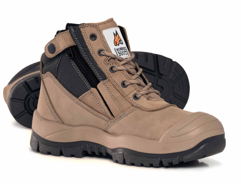 MONGREL 461060 Zipsider with Scuff Cap - Stone - Workin' Gear