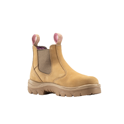 Steel blue pull on top boots