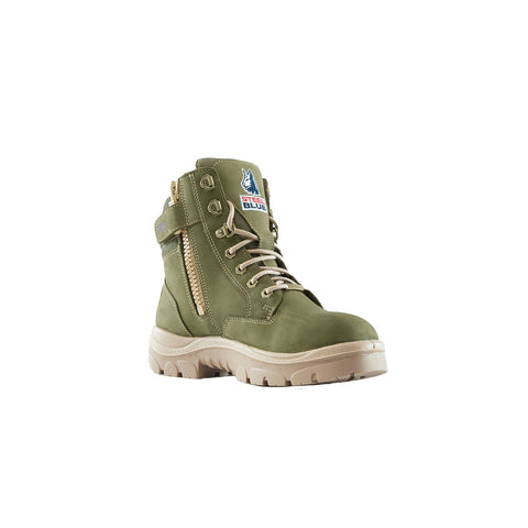 STEEL BLUE 512761 SOUTHERN CROSS LADIES ZIP SIDED BOOT - Khaki - Workin' Gear