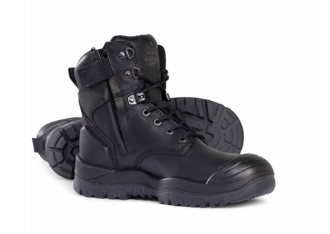 MONGREL 561020 High Leg Zipsider with Scuff Cap - Black - Workin' Gear