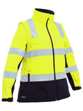 BISLEY Womens Taped Two Tone Hi Vis 3 in 1 Soft Shell Jacket (BJL6078T) - Workin' Gear