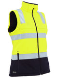 BISLEY Womens Taped Two Tone Hi Vis 3 in 1 Soft Shell Jacket (BJL6078T) - Workin' Gear