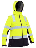 BISLEY Womens Taped Two Tone Hi Vis 3 in 1 Soft Shell Jacket (BJL6078T) - Workin' Gear