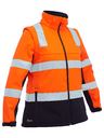 BISLEY Womens Taped Two Tone Hi Vis 3 in 1 Soft Shell Jacket (BJL6078T) - Workin' Gear