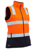 BISLEY Womens Taped Two Tone Hi Vis 3 in 1 Soft Shell Jacket (BJL6078T) - Workin' Gear