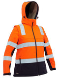 BISLEY Womens Taped Two Tone Hi Vis 3 in 1 Soft Shell Jacket (BJL6078T) - Workin' Gear