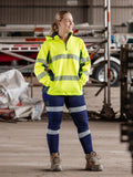 BISLEY Womens Flx & Move Hi Vis Taped Liquid Repellent Fleece Hoodie (BKL6571T) - Workin' Gear