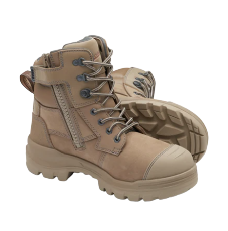 BLUNDSTONE 8063 RotoFlex 150mm Zip Safety Boot - Stone