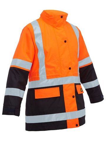 BISLEY Womens Taped Hi VIS 5 in 1 Rain Jacket (BKL6975) - Workin' Gear