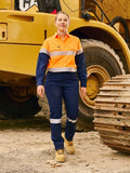 BISLEY Womens X Airflow Hi Vis Taped Stretch Ripstop Shirt (BL6491T) - Workin' Gear
