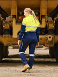 BISLEY Womens X Airflow Hi Vis Taped Stretch Ripstop Shirt (BL6491T) - Workin' Gear
