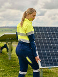 BISLEY Womens X Airflow Hi Vis Taped Stretch Ripstop Shirt (BL6491T) - Workin' Gear