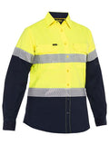 BISLEY Womens X Airflow Hi Vis Taped Stretch Ripstop Shirt (BL6491T) - Workin' Gear