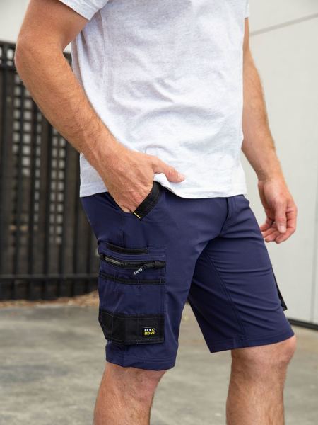 Stretch Zip Cargo Shorts | Bisley | Workin' Gear