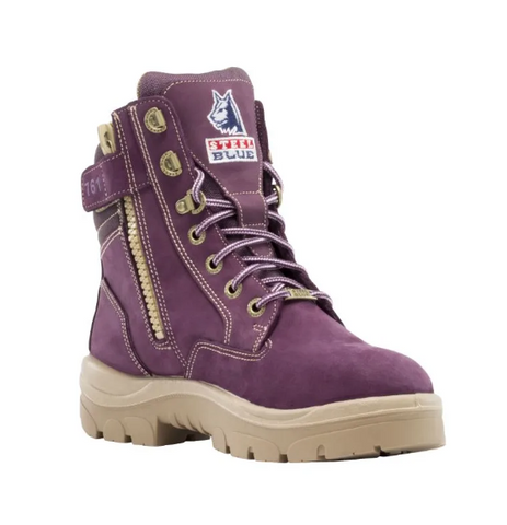 STEEL BLUE 512761 SOUTHERN CROSS LADIES ZIP SIDED BOOT - PURPLE - Workin' Gear