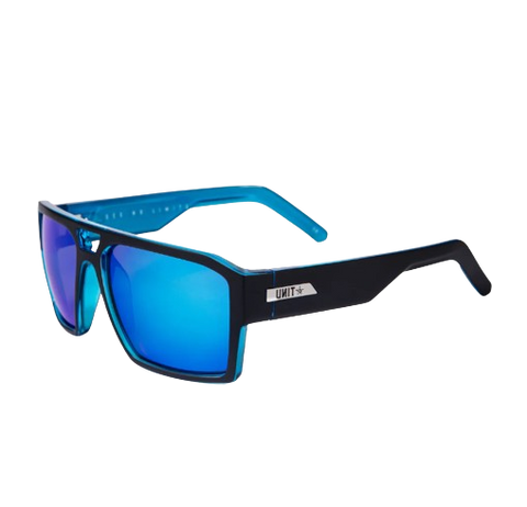 UNIT Vault Sunglasses -  Matte Black Blue - Polarised