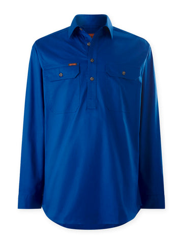 HARD YAKKA Mustang Signature Long Sleeve Closed Front Work Shirt (Y04004) - Workin' Gear