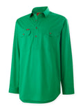 HARD YAKKA Mustang Signature Long Sleeve Closed Front Work Shirt (Y04004) - Workin' Gear