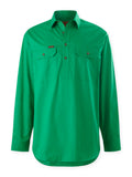 HARD YAKKA Mustang Signature Long Sleeve Closed Front Work Shirt (Y04004) - Workin' Gear