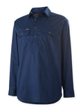 HARD YAKKA Mustang Signature Long Sleeve Closed Front Work Shirt (Y04004) - Workin' Gear