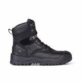 MONGREL 550020 High Leg Lace up Boot with Scuff Cap - Black