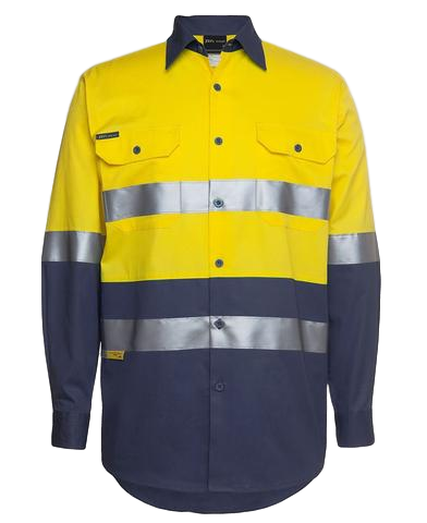 JB'S 6HLS Hi Vis Taped L/S Shirt - Workin' Gear