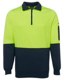 JB'S 6HVFH Hi Vis 1/2 Zip Fleecy - Workin' Gear