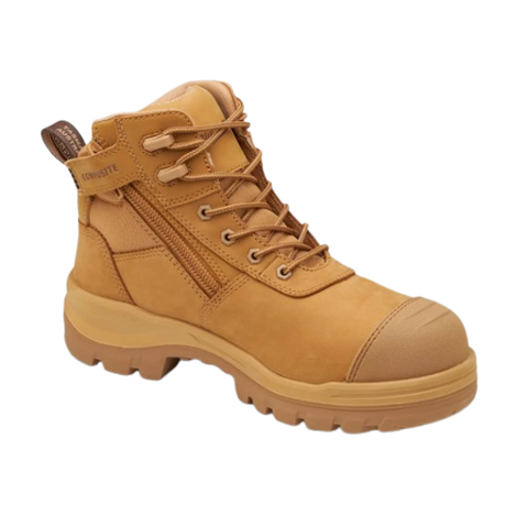 BLUNDSTONE 8550 Unisex RotoFlex Zip Safety Boot - Wheat - Workin' Gear