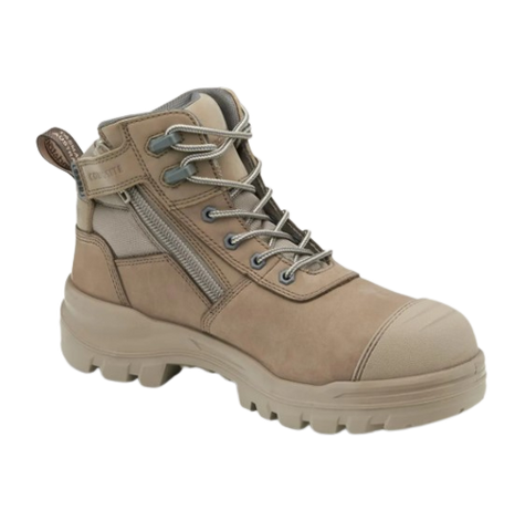 BLUNDSTONE 8553 Unisex RotoFlex Zip Safety Boot - Stone