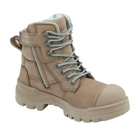 BLUNDSTONE 8863 Ladies RotoFlex Zip Safety Boot - Stone - Workin' Gear