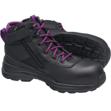 BLUNDSTONE 887 Ladies Zip Safety Boot - Black & Purple