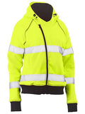 BISLEY BKL6819T Womens Taped Hi Vis Fleece Hoodie - Workin Gear