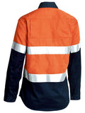 BISLEY BL6896 Womens 3M Taped Hi Vis Cool Light Weight L/S Shirt - Orange - Workin' Gear