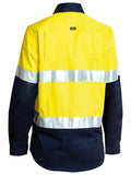 BISLEY BL6896 Womens 3M Taped Hi Vis Cool Lightweight L/S Shirt - Yellow - Workin' Gear