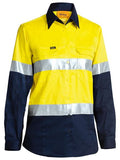 BISLEY BL6896 Womens 3M Taped Hi Vis Cool Lightweight L/S Shirt - Yellow - Workin' Gear