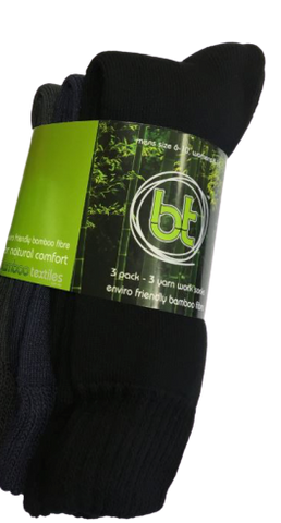 Bamboo Textiles 3 Yarn Bamboo Work Socks (3 Pack) - Workin' Gear
