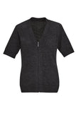 BIZCARE CK962LC Ladies Zip Front S/S Knit 2 Colours - Workin' Gear