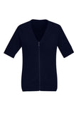BIZCARE CK962LC Ladies Zip Front S/S Knit - 2 Colours - Workin' Gear