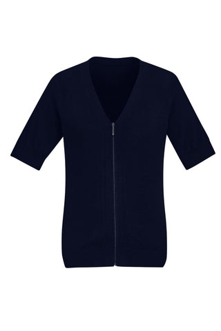 BIZCARE CK962LC Ladies Zip Front S/S Knit - 2 Colours - Workin' Gear