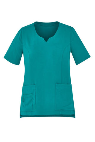 BIZCARE CST942LS Ladies Tailored Round Neck Scrub Top 4 Colours - Workin' Gear