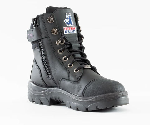 STEEL BLUE 512719 SOUTHERN CROSS® ZIP SCUFF BOOT LADIES - BLACK - Workin' Gear