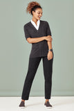 BIZCARE CK962LC Ladies Zip Front S/S Knit 2 Colours - Workin' Gear