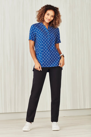 BIZCARE CS950LS LADIES EASY STRETCH DAISY PRINT TUNIC 3 COLOURS - Workin' Gear