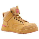 Workin Gear - HARD YAKKA Womens 3056 Lace Zip Safety Boot - Wheat