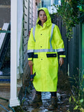 BISLEY Taped Hi Vis Long Rain coat (BJ6961T) - 2 Colours