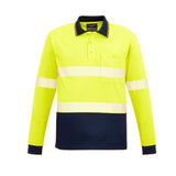 SYZMIK ZH530 Unisex Hi Vis Segmented L/S Polo - Hoop Taped - Workin' Gear