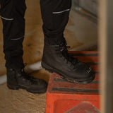 STEEL BLUE Argyle Zip Scuff Cap Composite Toe Safety Boot - Black